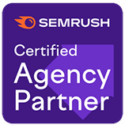 Semrush certified agency partner badge